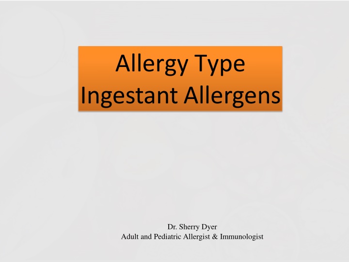 allergy type ingestant allergens n.w