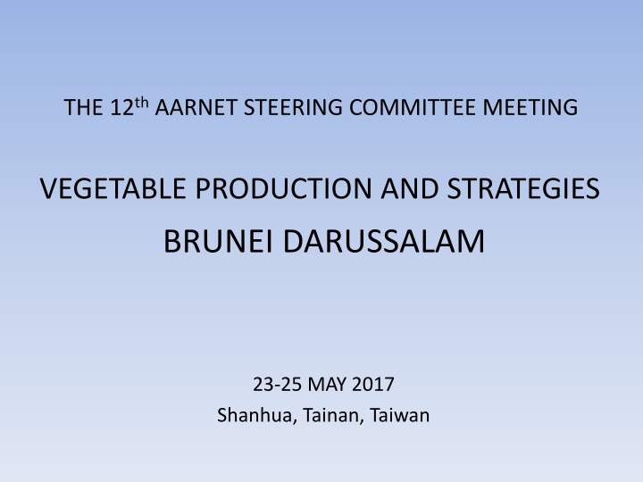 Vegetable Industry in Brunei Darussalam: Production and Challenges