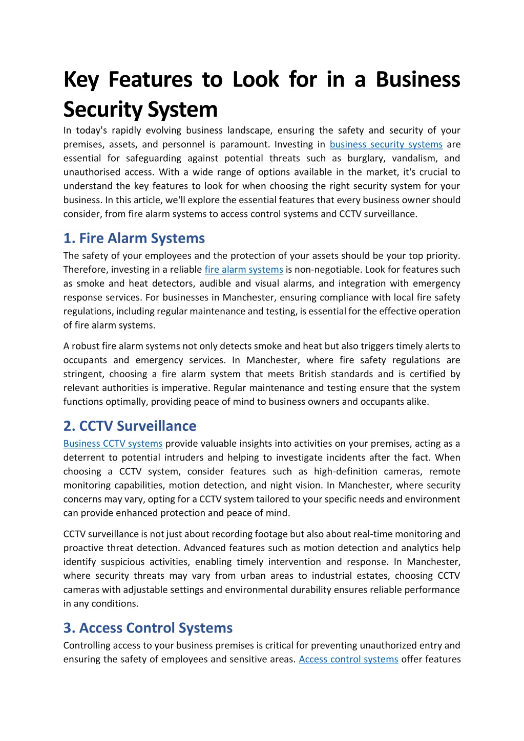 key features to look for in a business security l.w