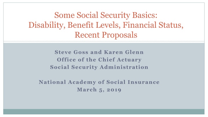 Social Security Disability Benefits Overview: Basics, Beneficiaries, Trends