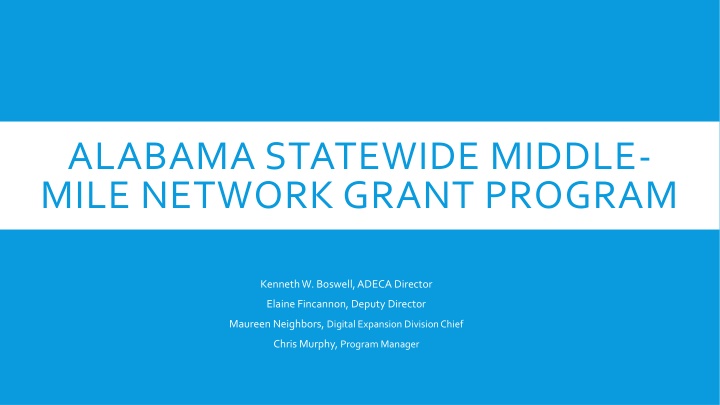 alabama statewide middle mile network grant n.w