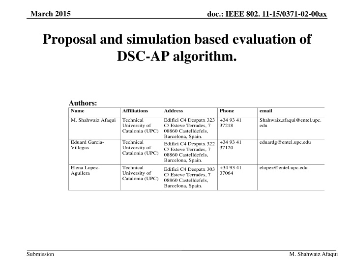 Optimization of Dynamic Sensitivity Control Algorithm for APs