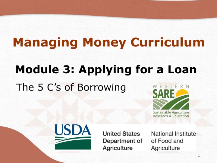Managing Money Curriculum