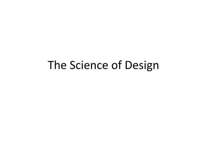 the science of design n.w