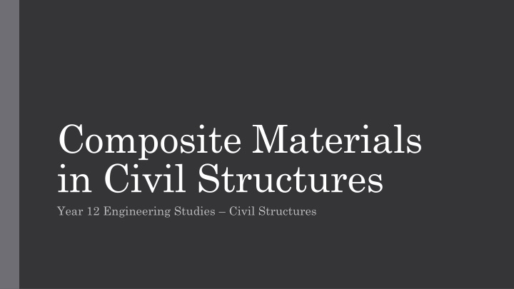 composite materials in civil structures year n.w