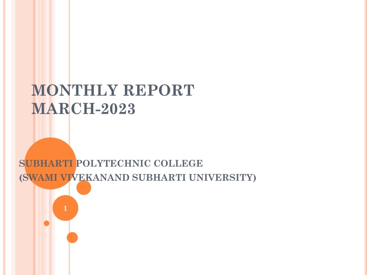 Monthly Report March 2023: Subharti Polytechnic College Summary