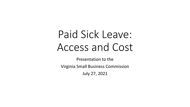 paid sick leave access and cost n.w
