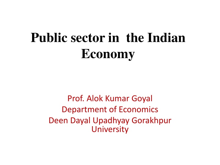 public sector in the indian economy n.w
