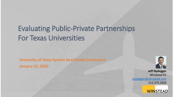 Examining Public-Private Partnerships for Texas Universities