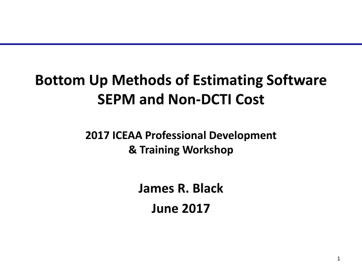 bottom up methods of estimating software sepm n.w