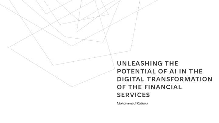 AI in Financial Services: Digital Revolution and Fintech Disruption