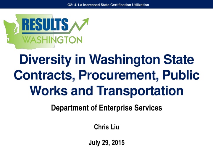 Increased State Certification Utilization Diversity in Washington State Contracts