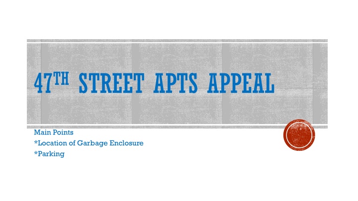 47 th street apts appeal n.w