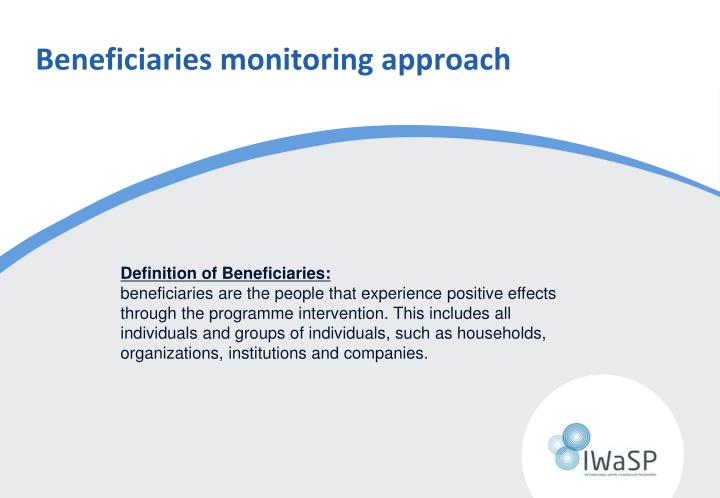 beneficiaries monitoring approach n.w