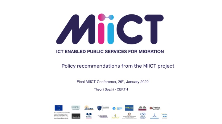 policy recommendations from the miict project n.w