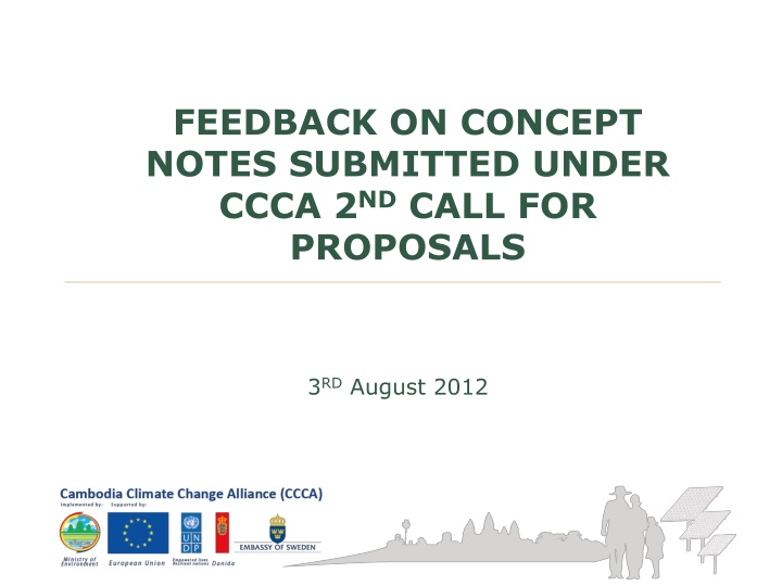 Feedback on CCCA Concept Notes: Overview and Weaknesses