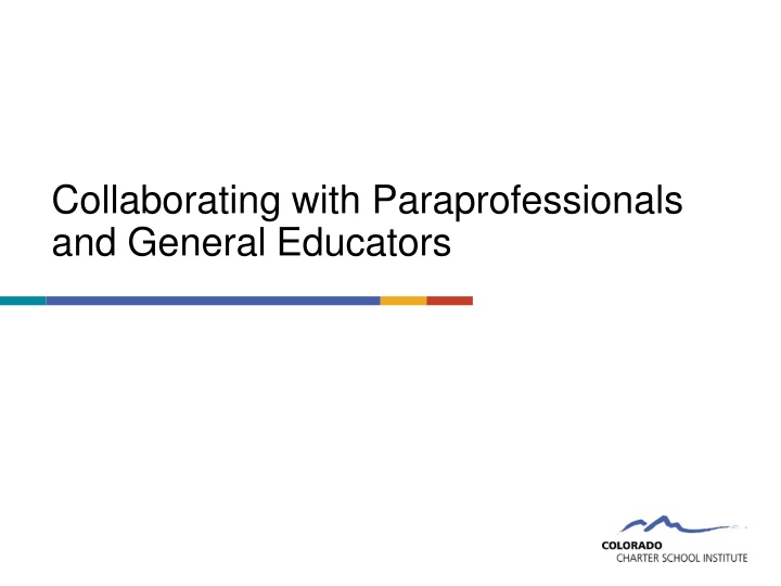 collaborating with paraprofessionals and general n.w