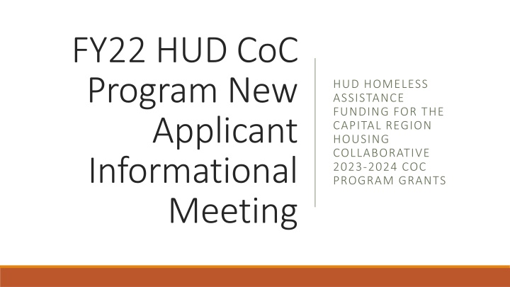 HUD CoC Program Grant Inventory & Bonus Funding Opportunities