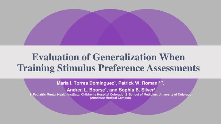 evaluation of generalization when training n.w