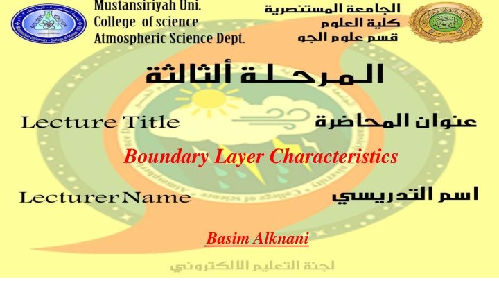 boundary layer characteristics n.w