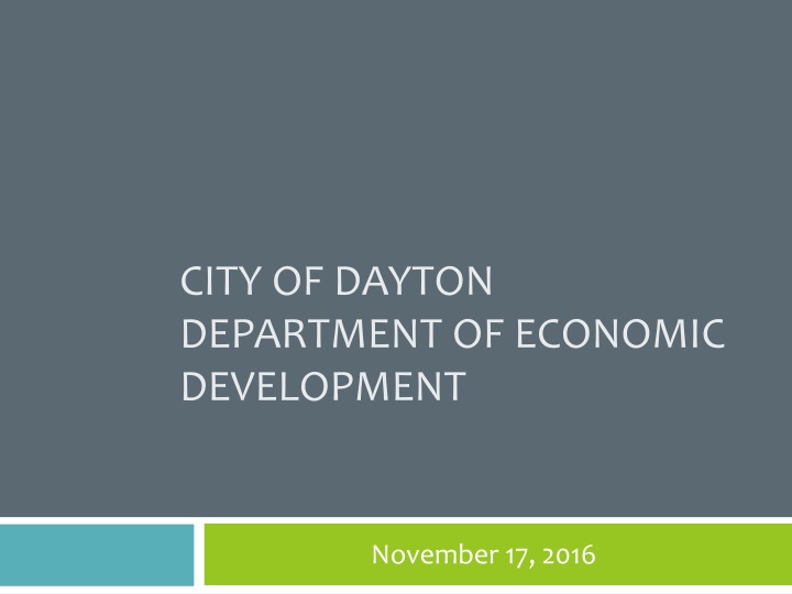 city of dayton department of economic development n.w