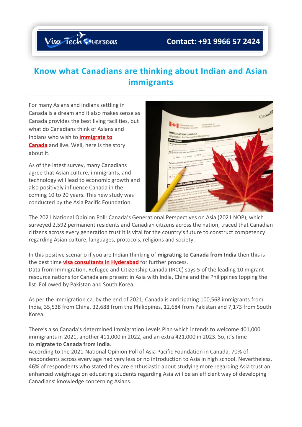 know what canadians are thinking about indian l.w