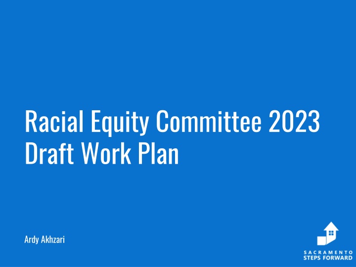Racial Equity Committee 2023 Draft Work Plan