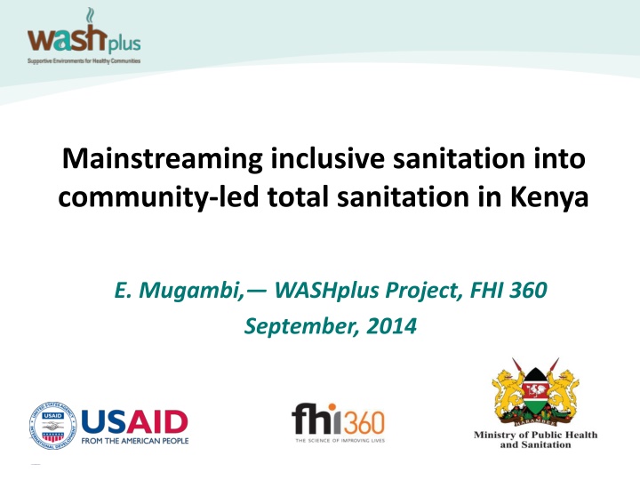 mainstreaming inclusive sanitation into community n.w