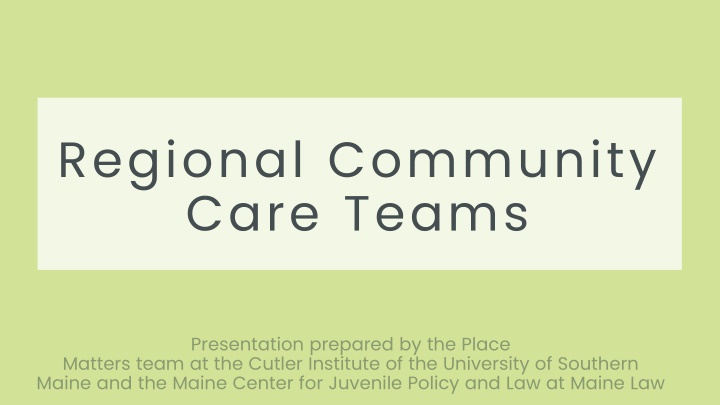 regional community care teams n.w