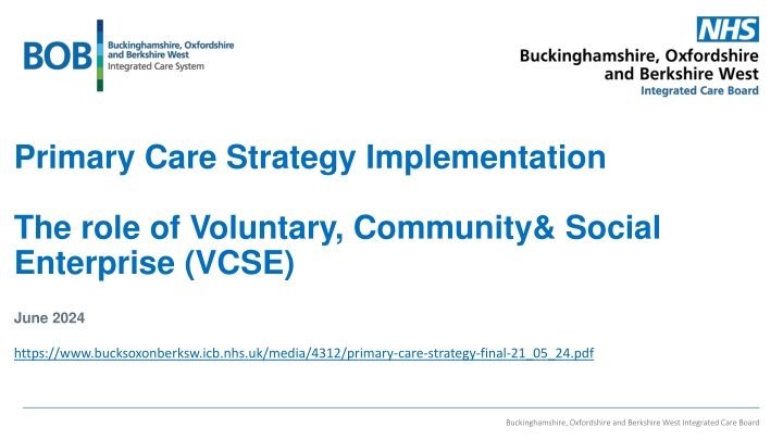 The role of Voluntary, Community& Social