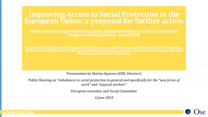Proposal for Improving Social Protection in EU