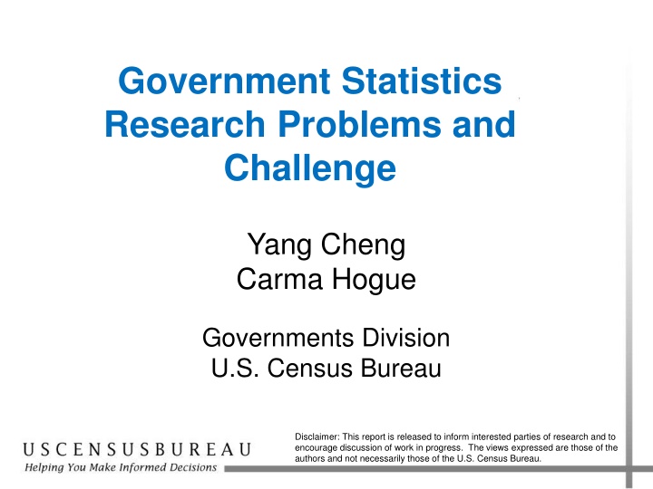 government statistics research problems n.w