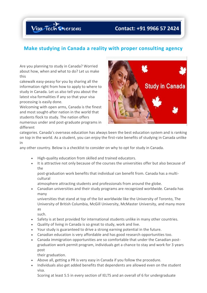 make studying in canada a reality with proper n.w