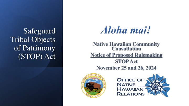 Safeguard Tribal Objects of Patrimony Act Overview