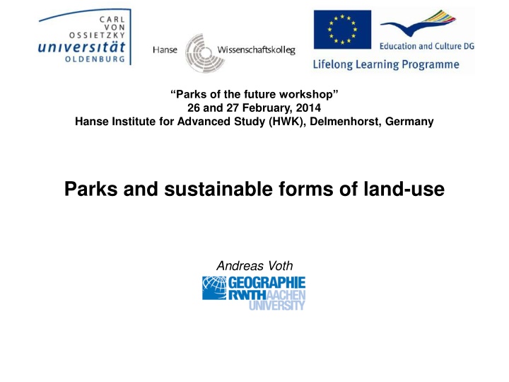 Parks of the Future Workshop: Sustainable Land-Use