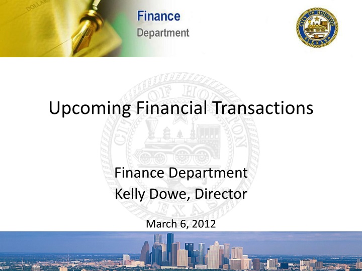 upcoming financial transactions n.w