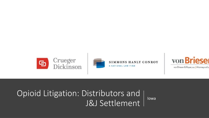 Opioid Litigation and Iowa J&J Settlement Details