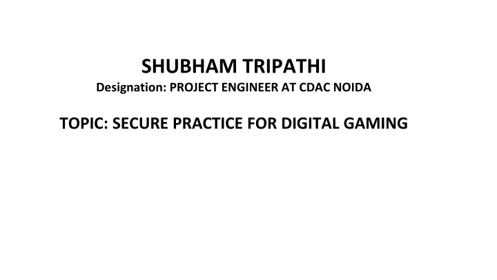 shubham tripathi designation project engineer n.w