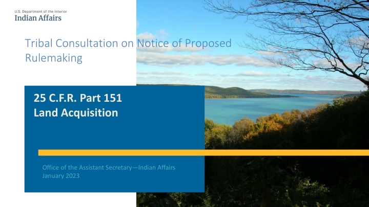 tribal consultation on notice of proposed n.w