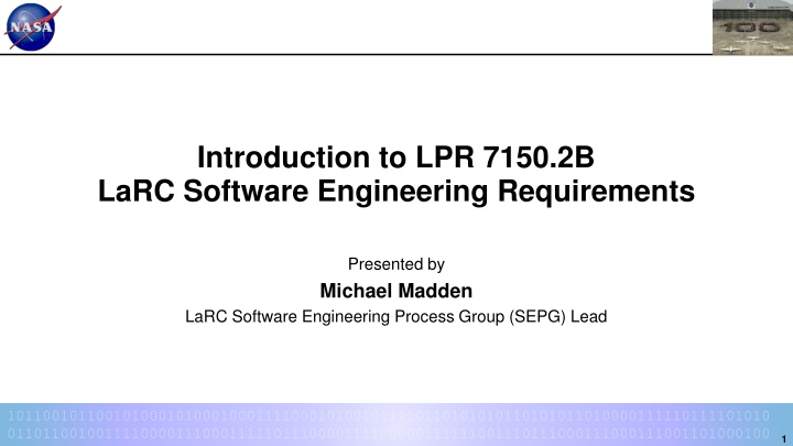 Overview of LPR 7150.2B Software Engineering Requirements