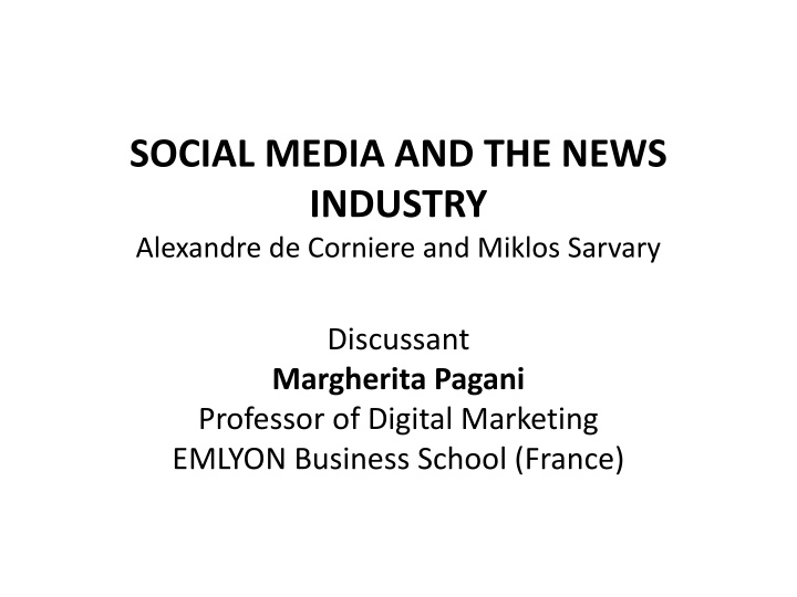 Impact of Social Networks on Quality of News