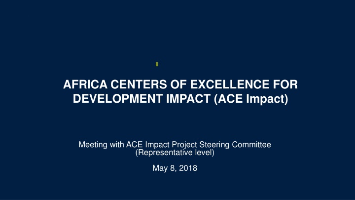Overview of Africa Centers of Excellence Initiative