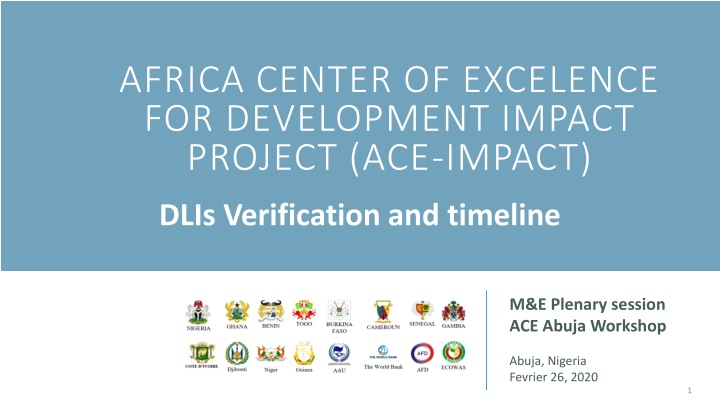 ACE-IMPACT Project in Nigeria Workshop Overview