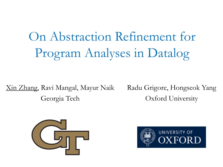 on abstraction refinement for program analyses n.w