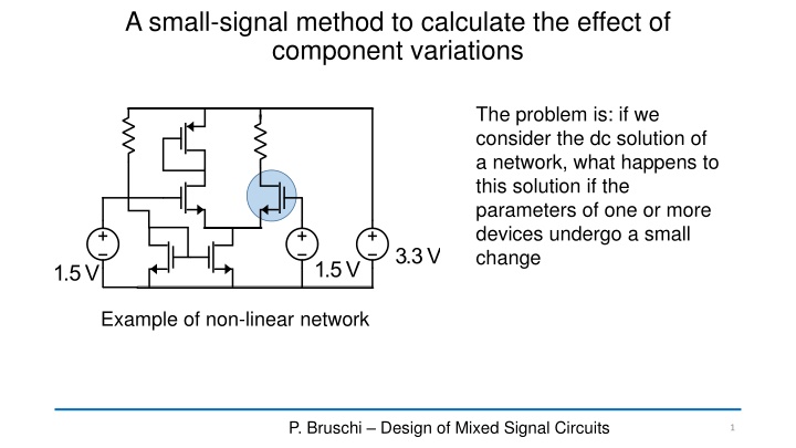 a small signal method to calculate the effect n.w