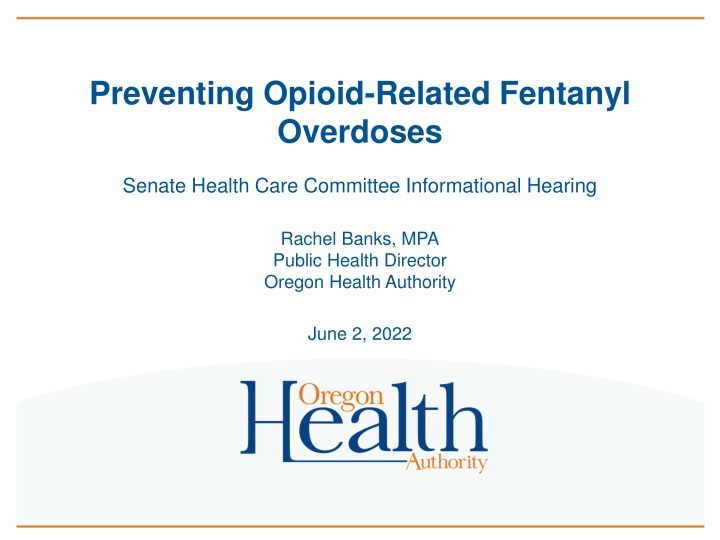 preventing opioid related fentanyl overdoses n.w