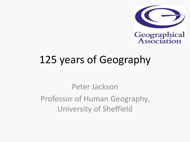 History of Geography: 125 Years of Insight