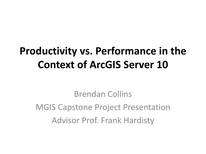 productivity vs performance in the context n.w