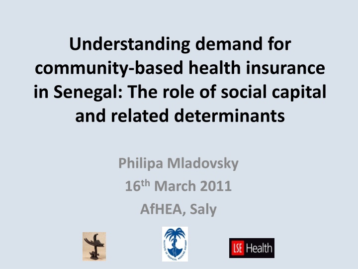 Community-Based Health Insurance in Senegal: Role of Social Capital