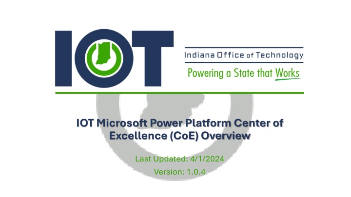 iot microsoft power platform center of excellence n.w